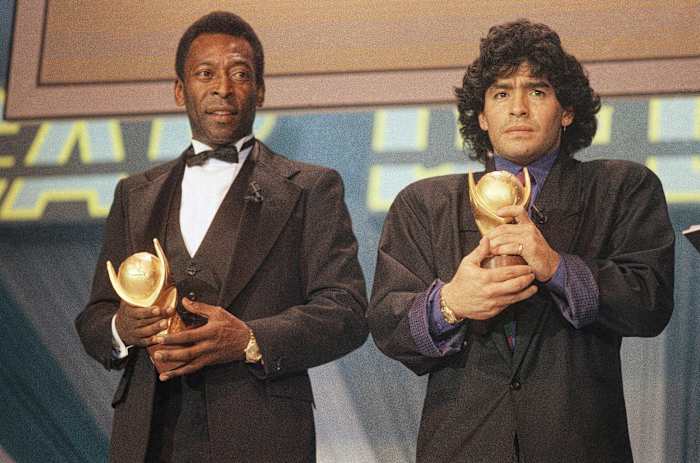 Pelé y Maradona reciben reconocimiento 1987